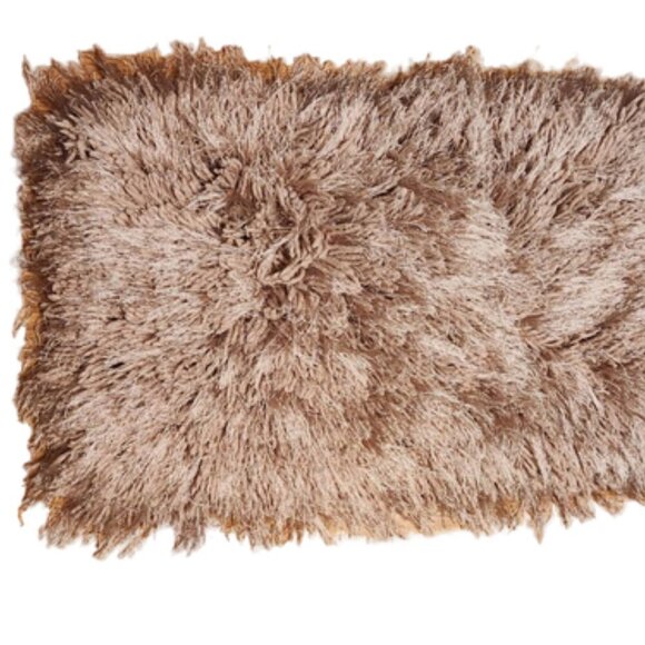 Coffee Brown Faux Fur Pillow Sham || 15x22 EUC - Picture 1 of 9